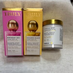 TRULY Pink and Gold Luxury Body Care Trio